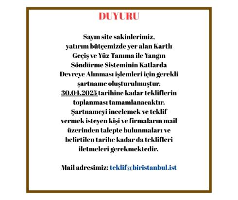 Fiyat Teklifi Vermek İçin Mail Atınız